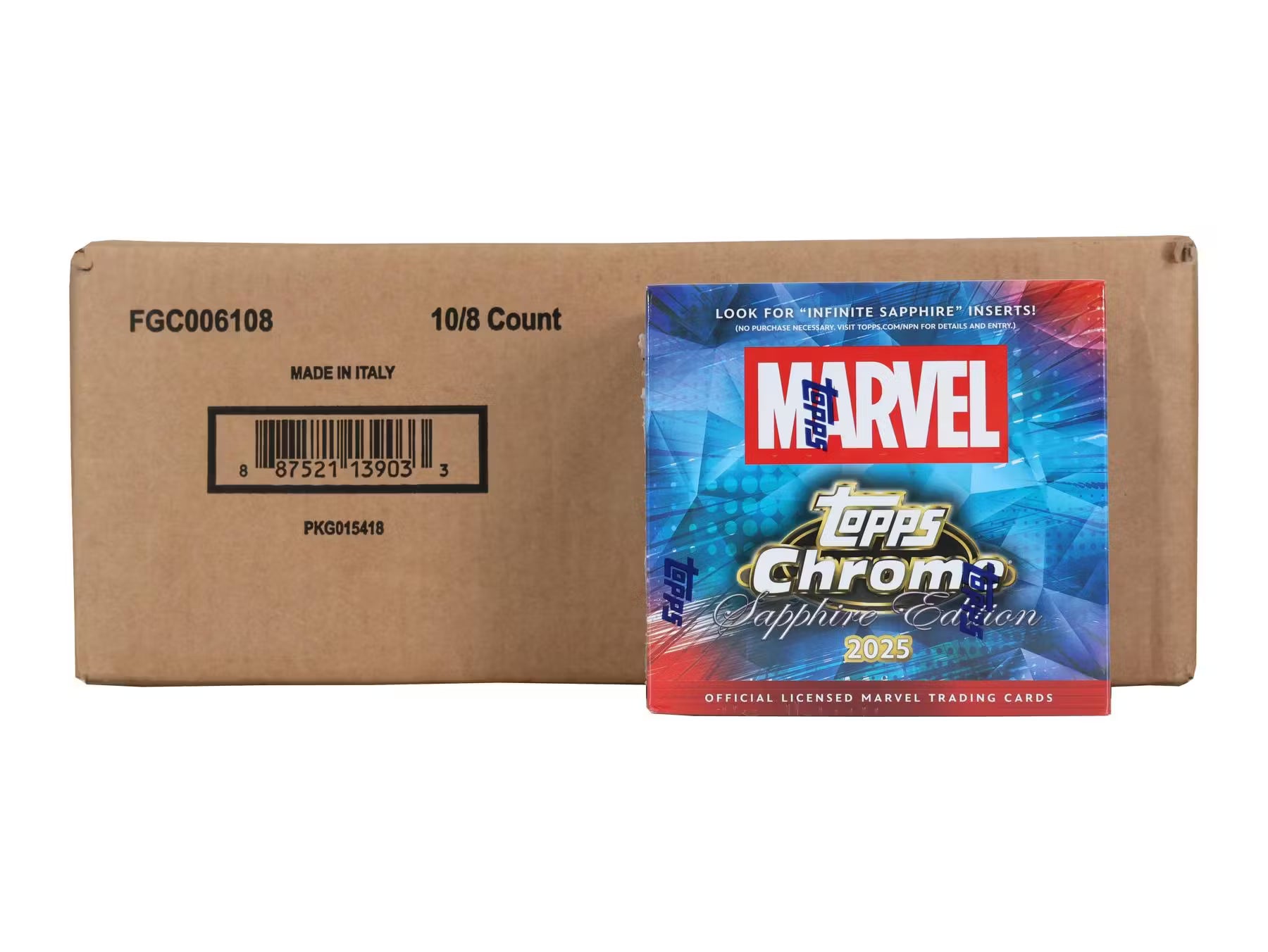 2025 Topps Marvel Chrome Sapphire Hobby 10-Box Case