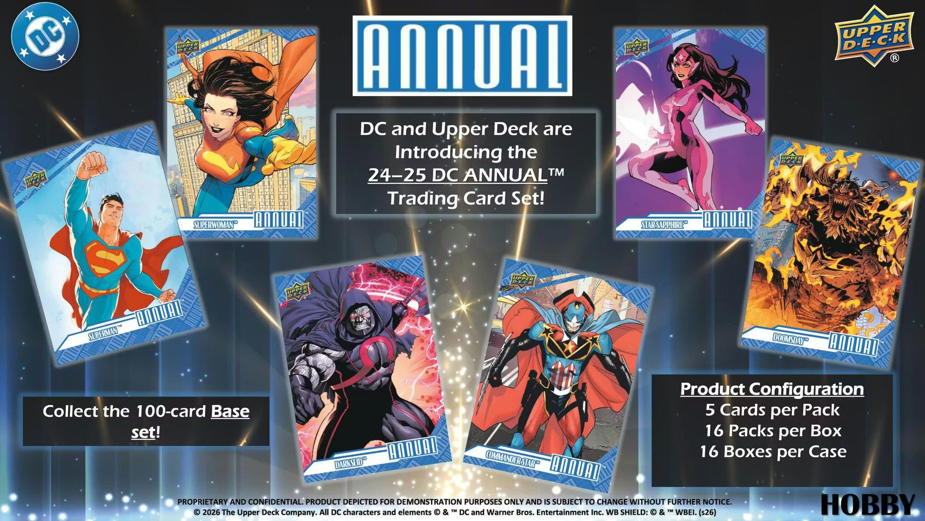 2024-25 Upper Deck DC Annual Hobby 16-Box Case