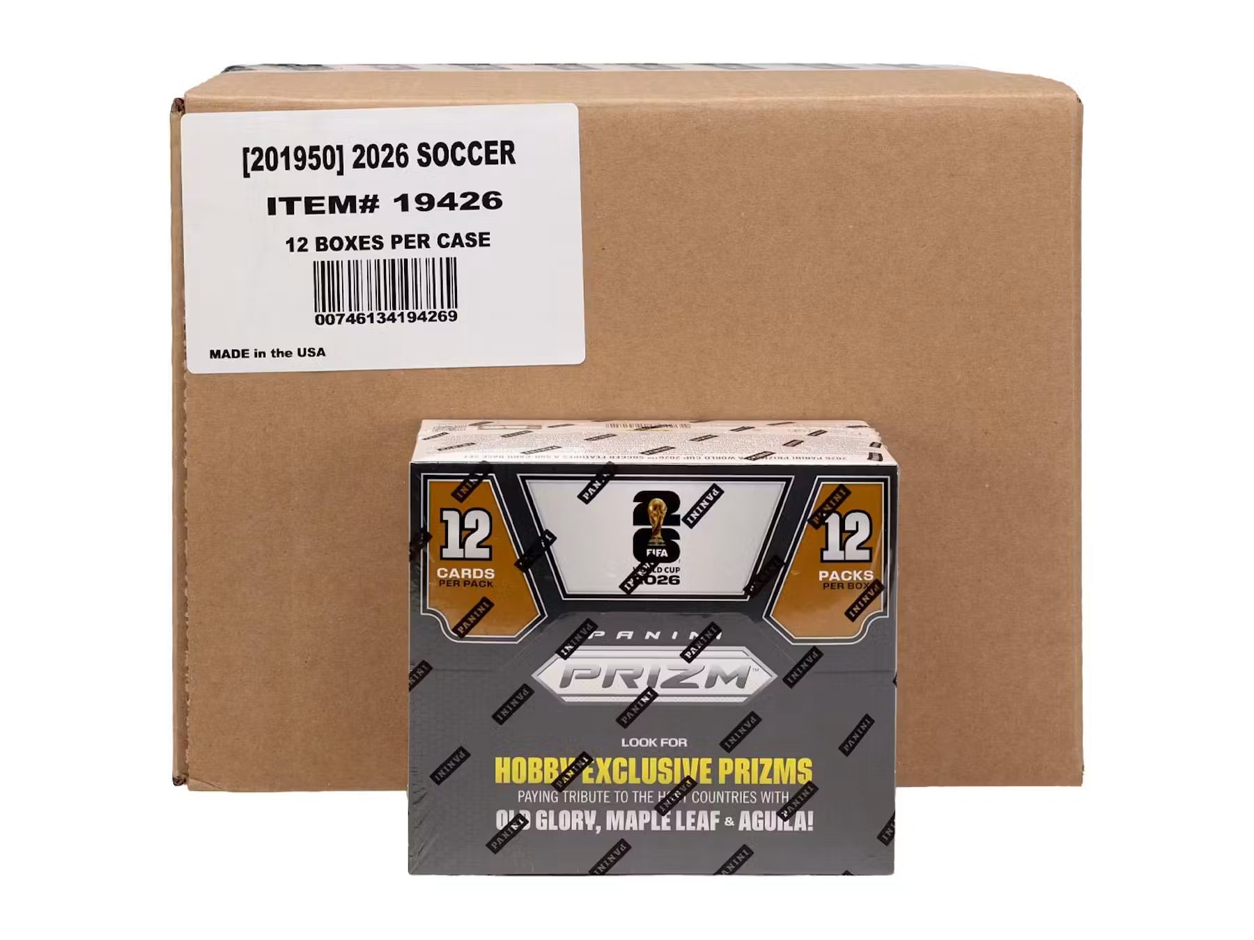2026 Panini Prizm FIFA World Cup Soccer Hobby 12-Box Case