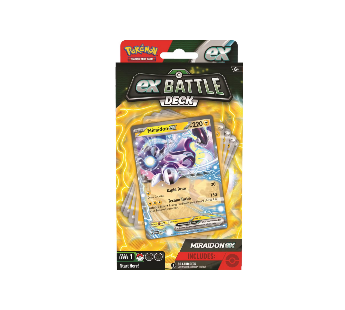 Pokemon Victini EX & Miraidon EX Battle Deck 4-Box Case