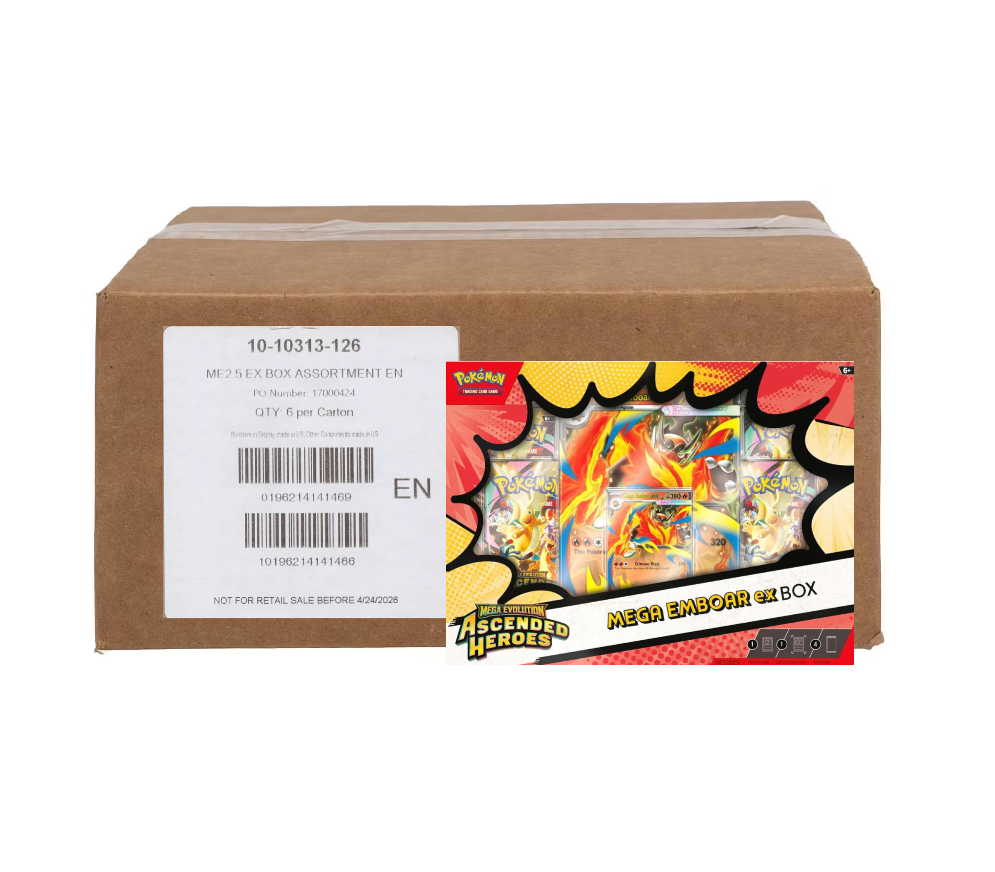 Pokemon Mega Evolution Ascended Heroes EX 6-Box Case