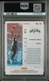 2019 Panini Hoops Premium Stock Frequent Flyers DeMar DeRozan #14 Gold PSA 9