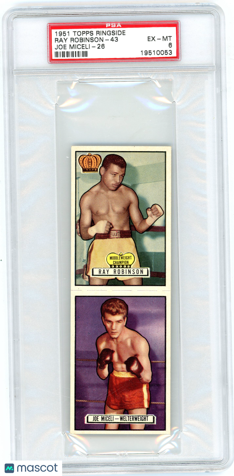 1951 Topps Ringside Ray Robinson-43 Joe Miceli 26 PSA 6