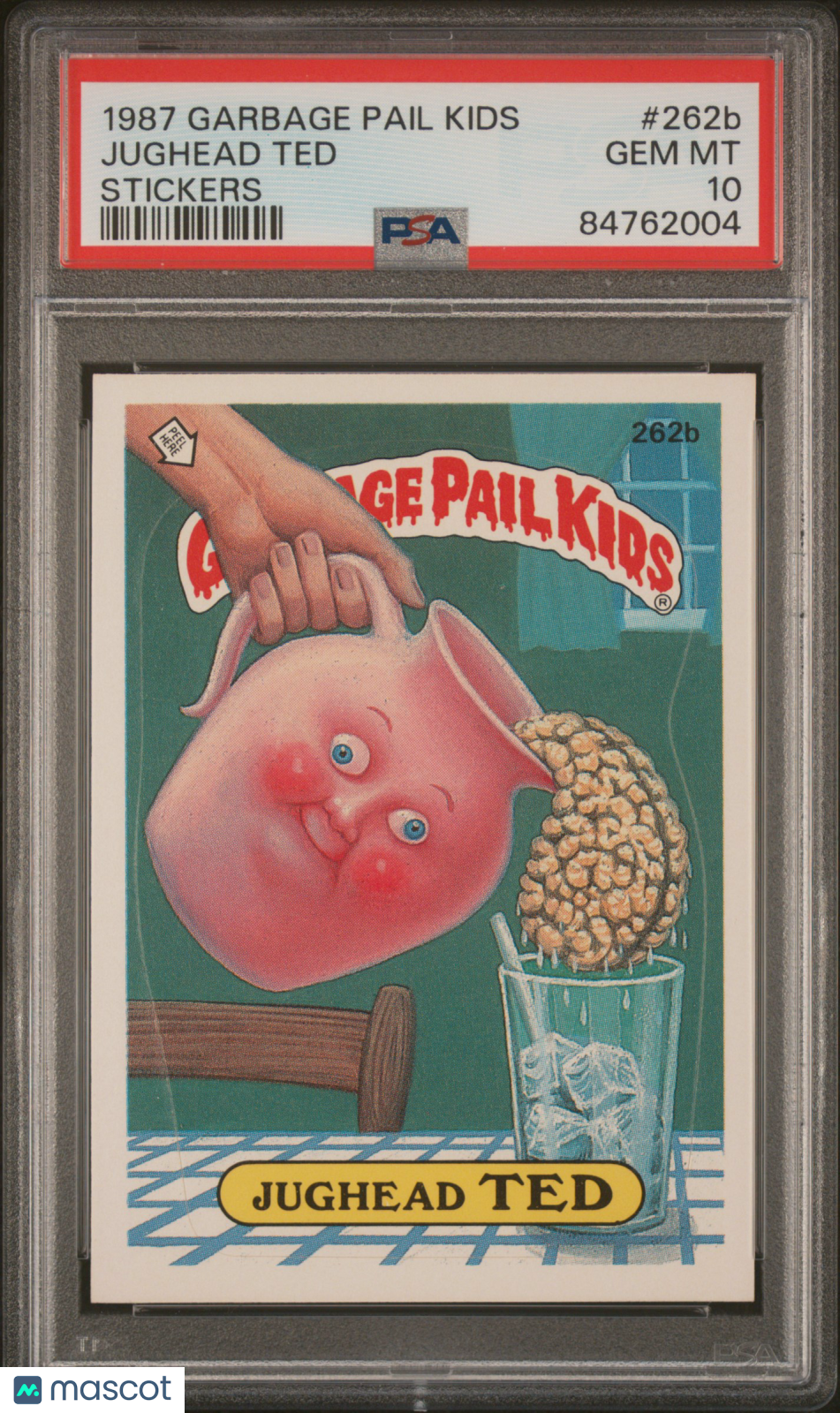 1987 Garbage Pail Kids Stickers Jughead Ted #262b PSA 10