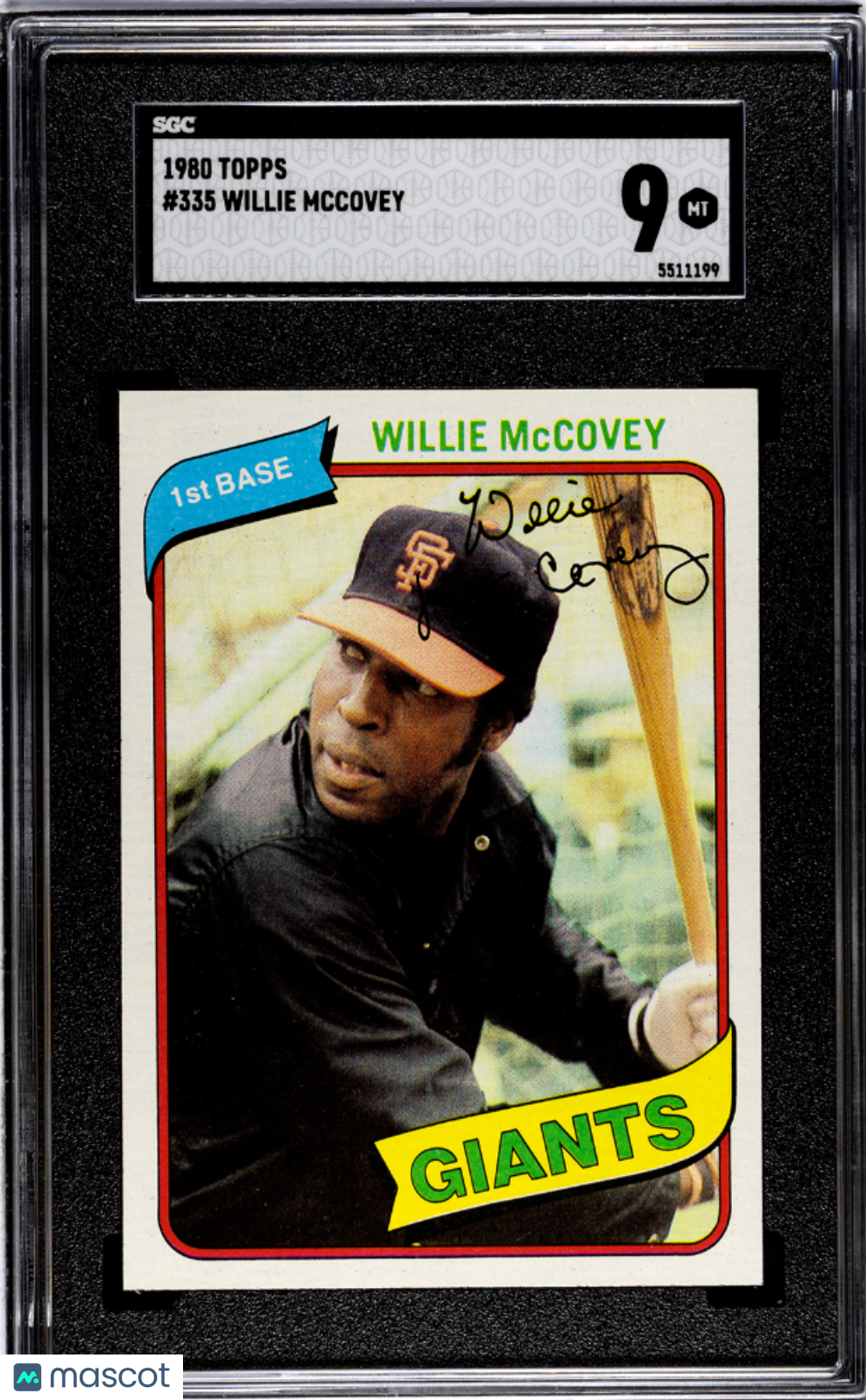 1980 Topps Willie Mccovey #335 SGC 9