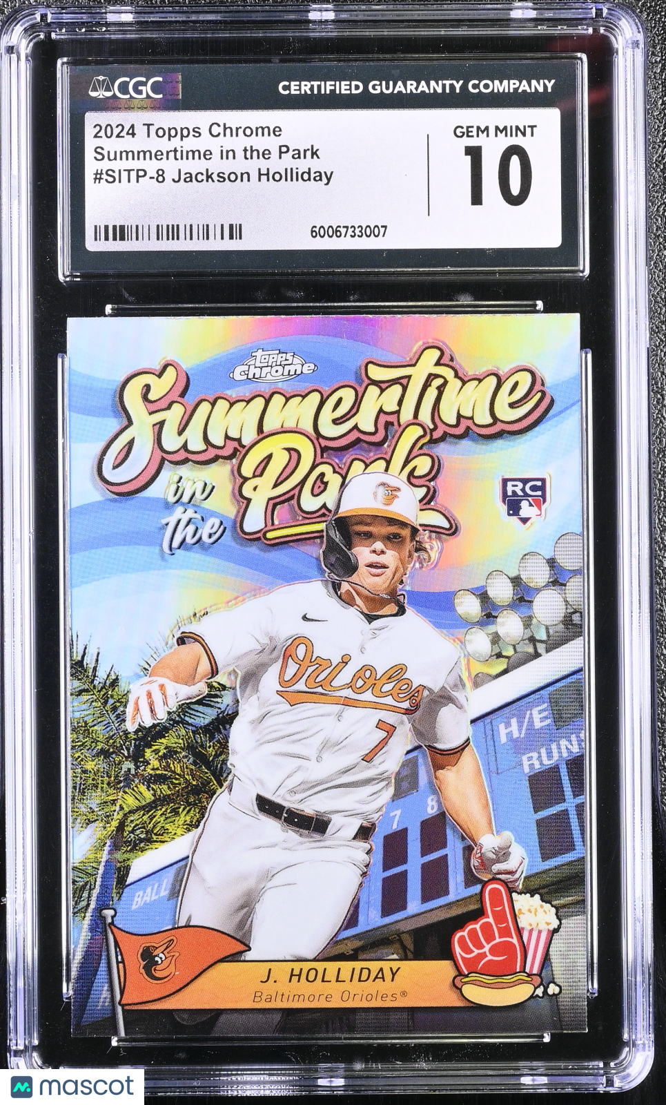 2024 Topps Chrome Jackson Holliday #SITP-8 Summertime in the Park CGC 10