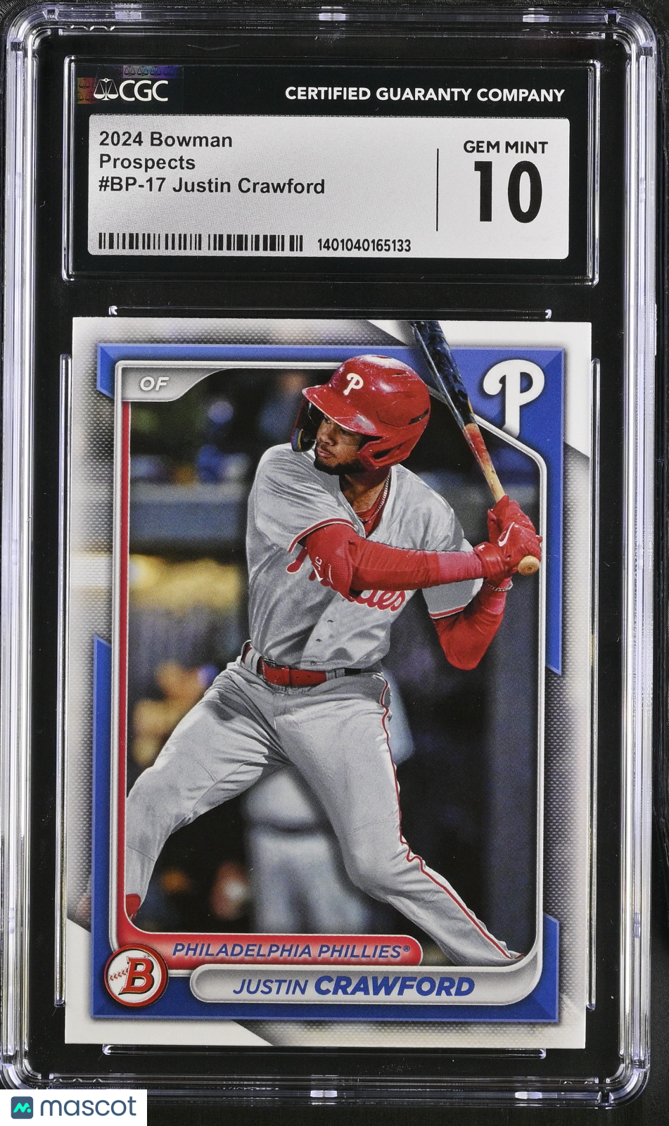 2024 Bowman Justin Crawford #BP-17 Prospects CGC 10