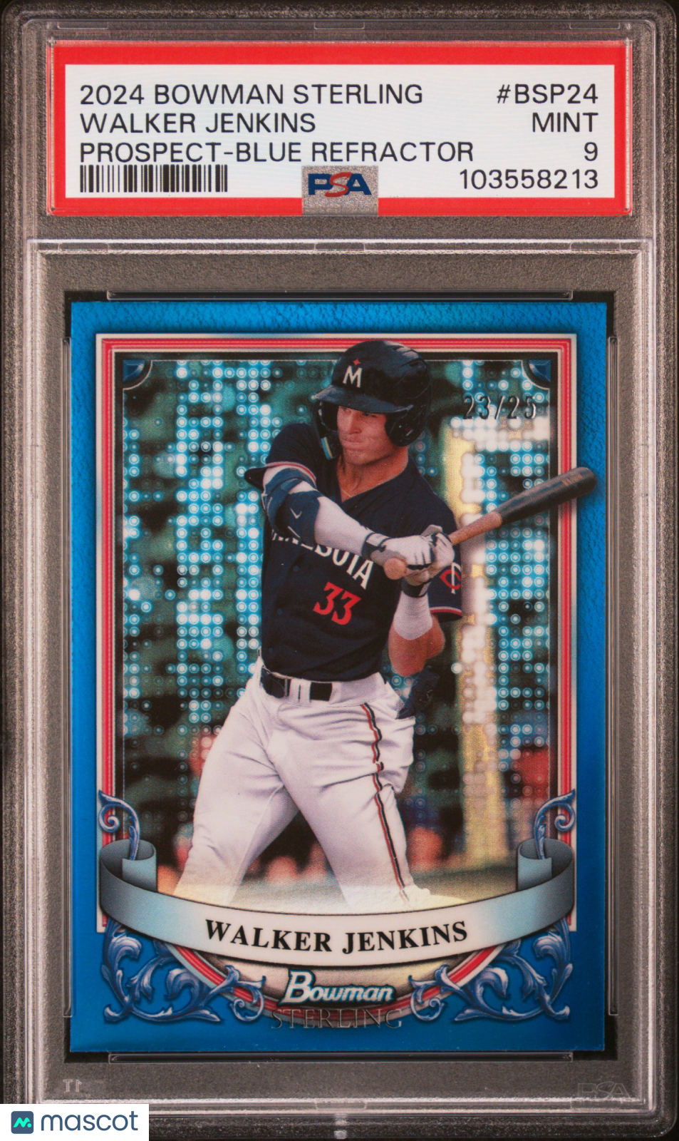2024 Bowman Sterling Prospects Walker Jenkins #BSP24 PSA 9
