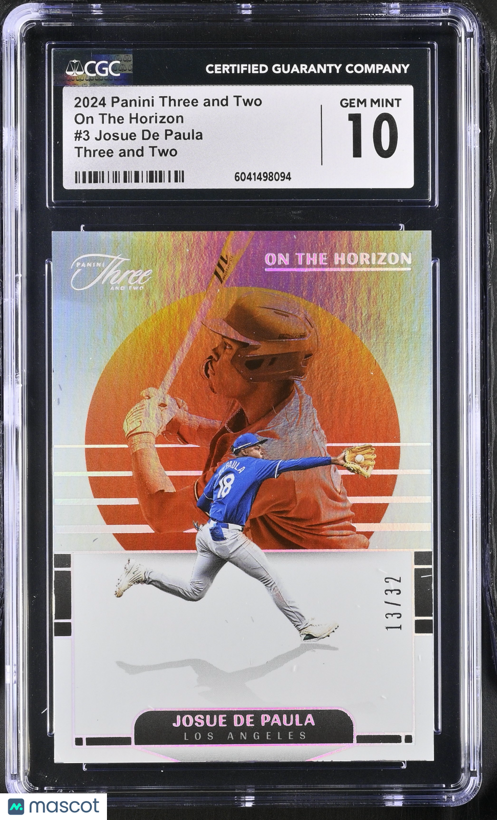 2024 Panini Three and Two Josue De Paula #3 Three and Two On The Horizon CGC 10