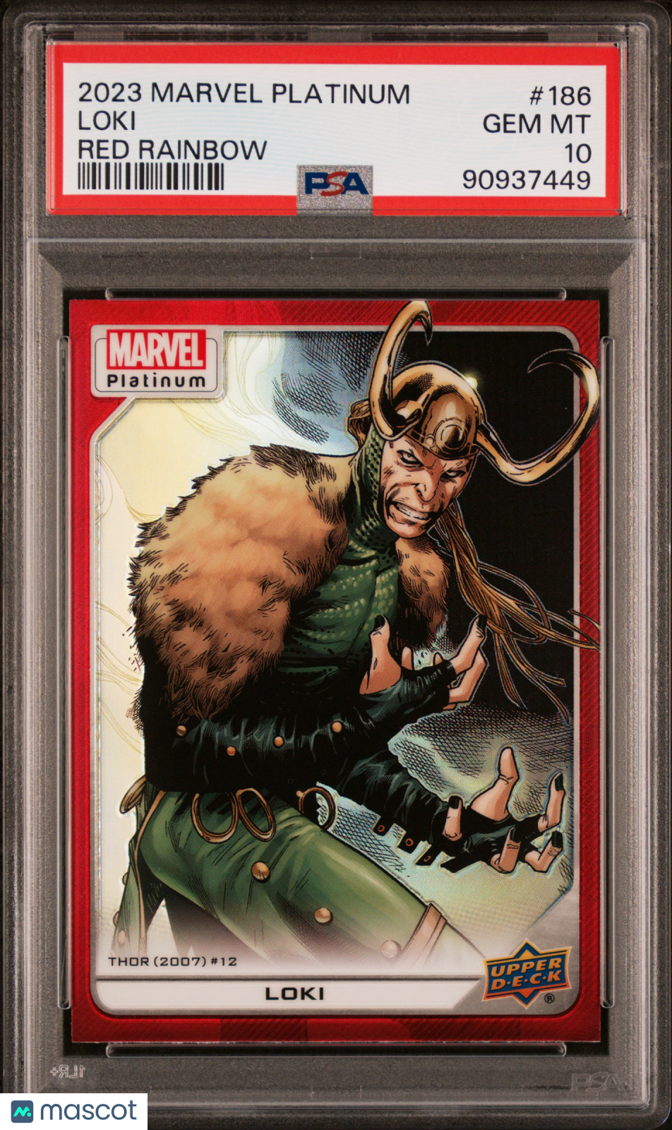 2023 Upper Deck Marvel Platinum Loki #186 PSA 10