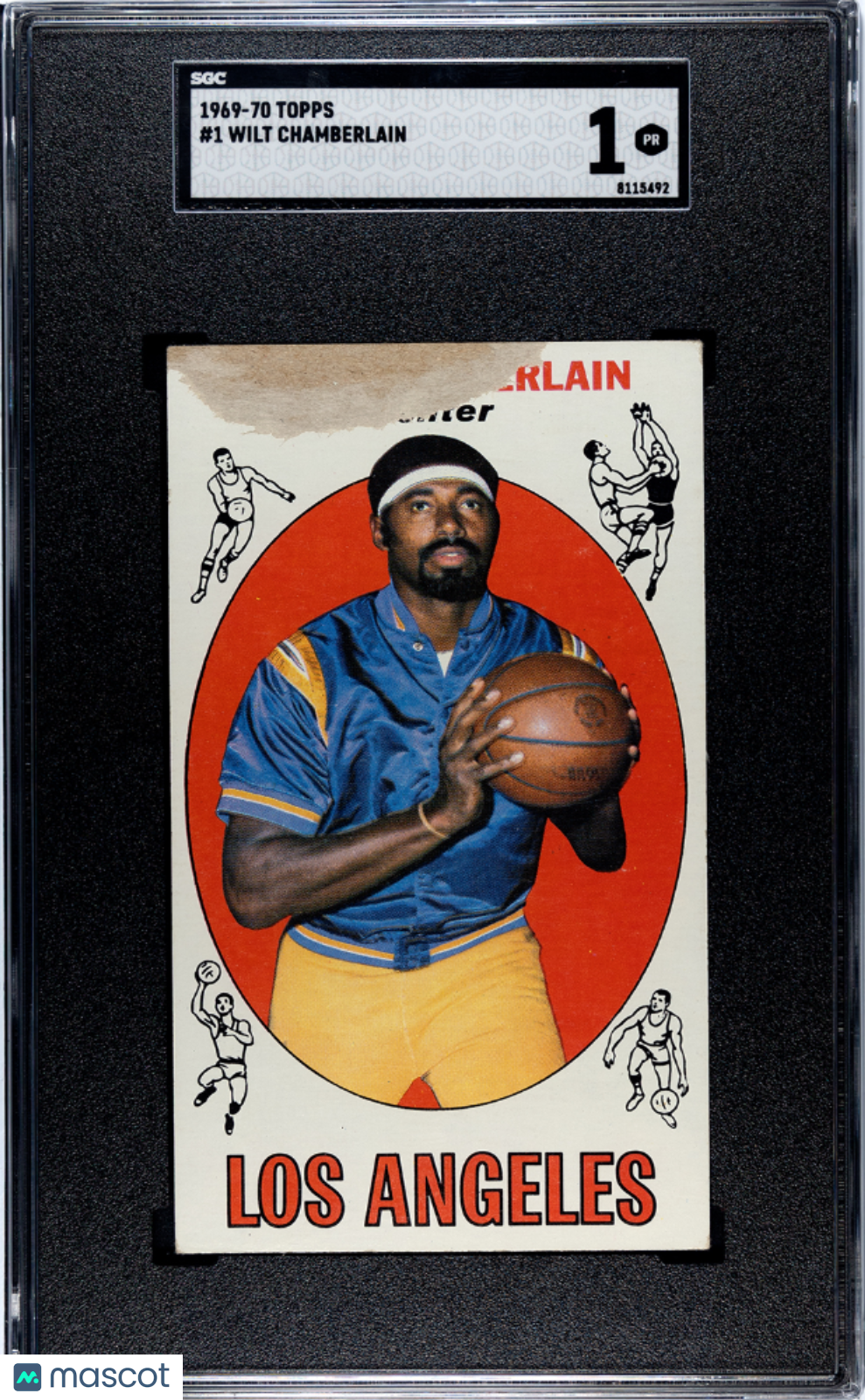 1969 Topps Wilt Chamberlain #1 SGC 1