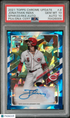 2021 Topps Chrome Sapphire RC Auto Jonathan India #JI. Ed. RKE. PSA 10 Auto 10