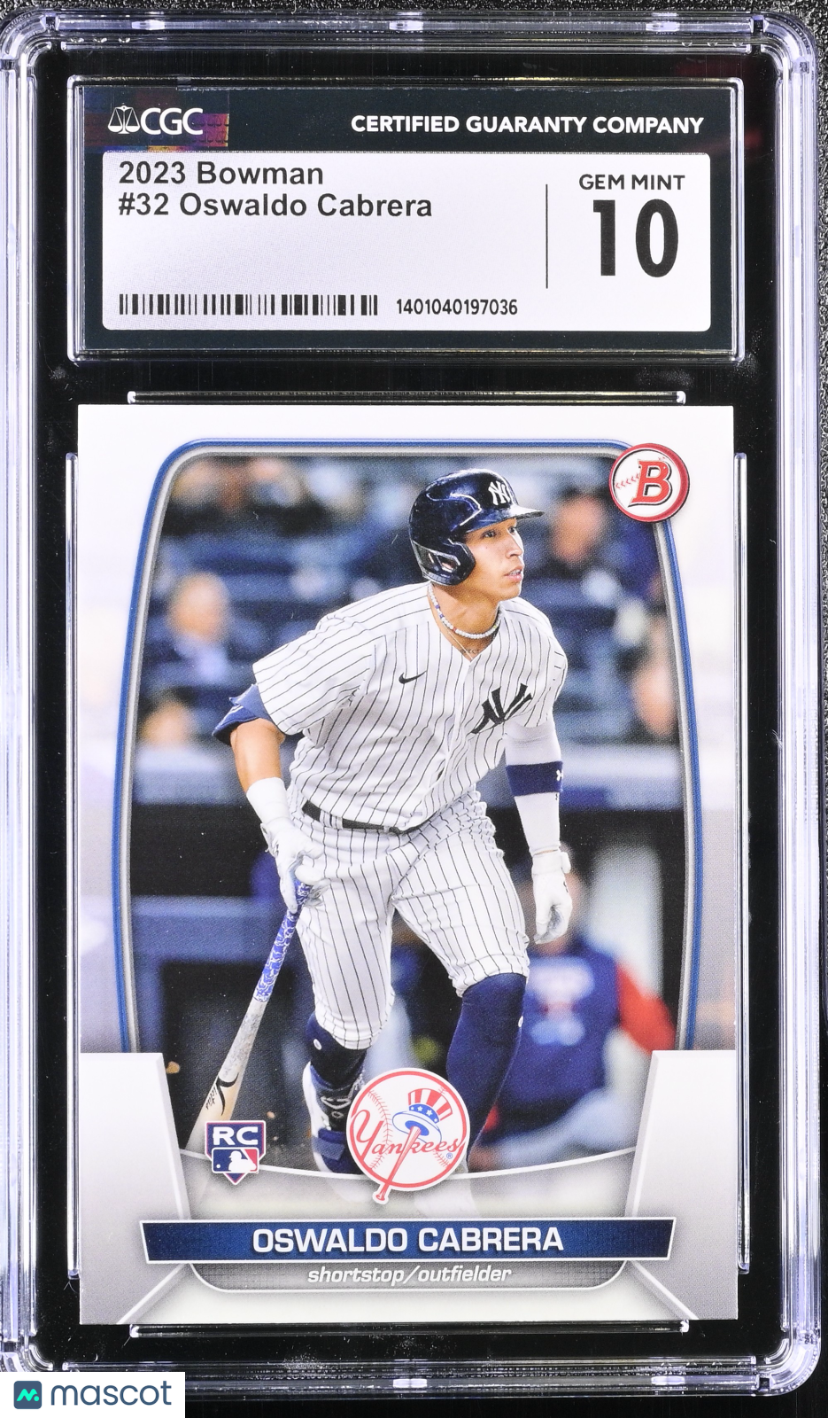 2023 Bowman Oswaldo Cabrera #32 CGC 10