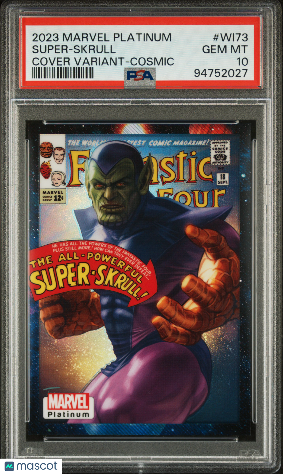 2023 Upper Deck Marvel Platinum Cover Variant Super-Skrull #WI73 PSA 10