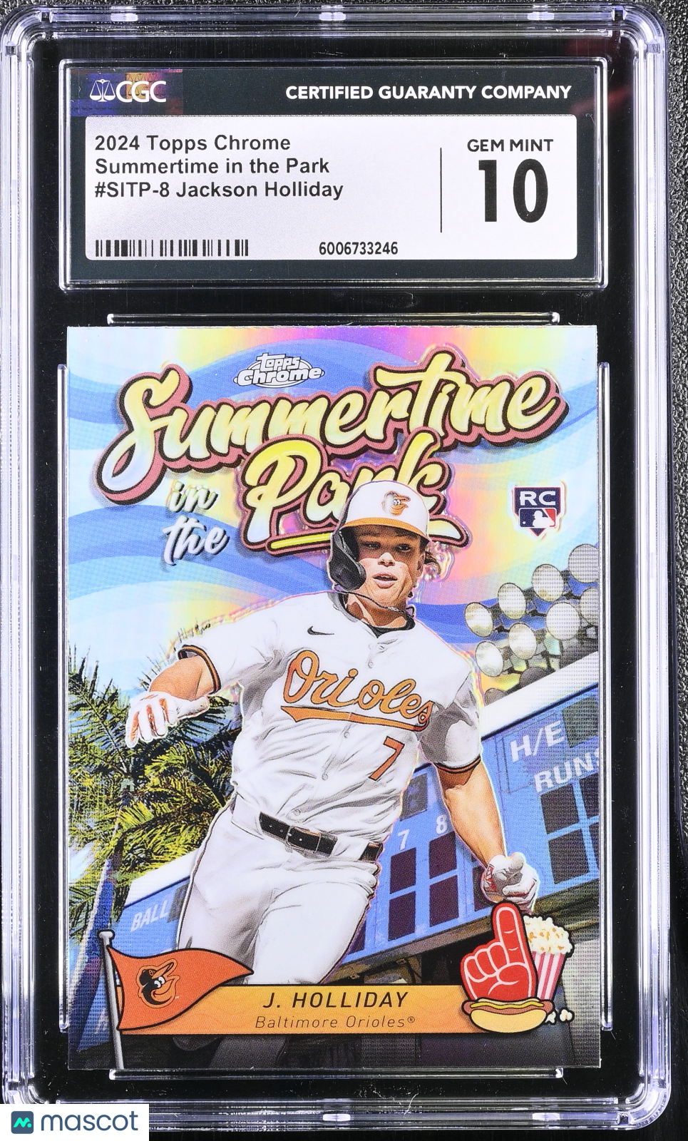 2024 Topps Chrome Jackson Holliday #SITP-8 Summertime in the Park CGC 10
