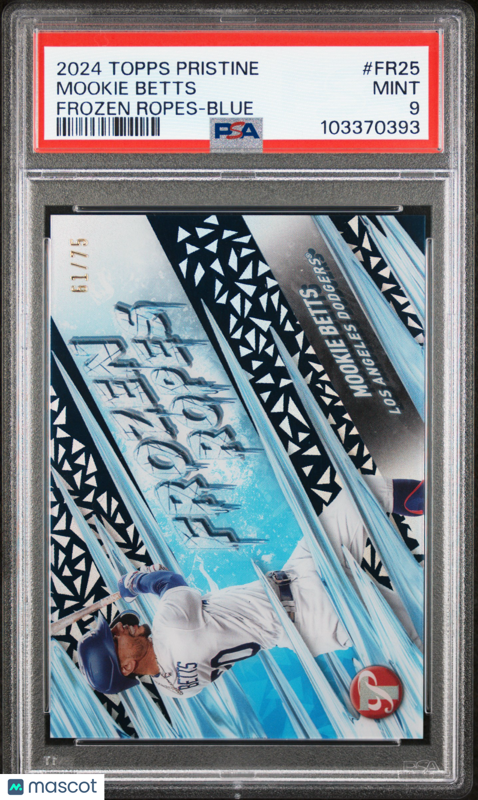 2024 Topps Pristine Frozen Ropes Mookie Betts #FR25 PSA 9