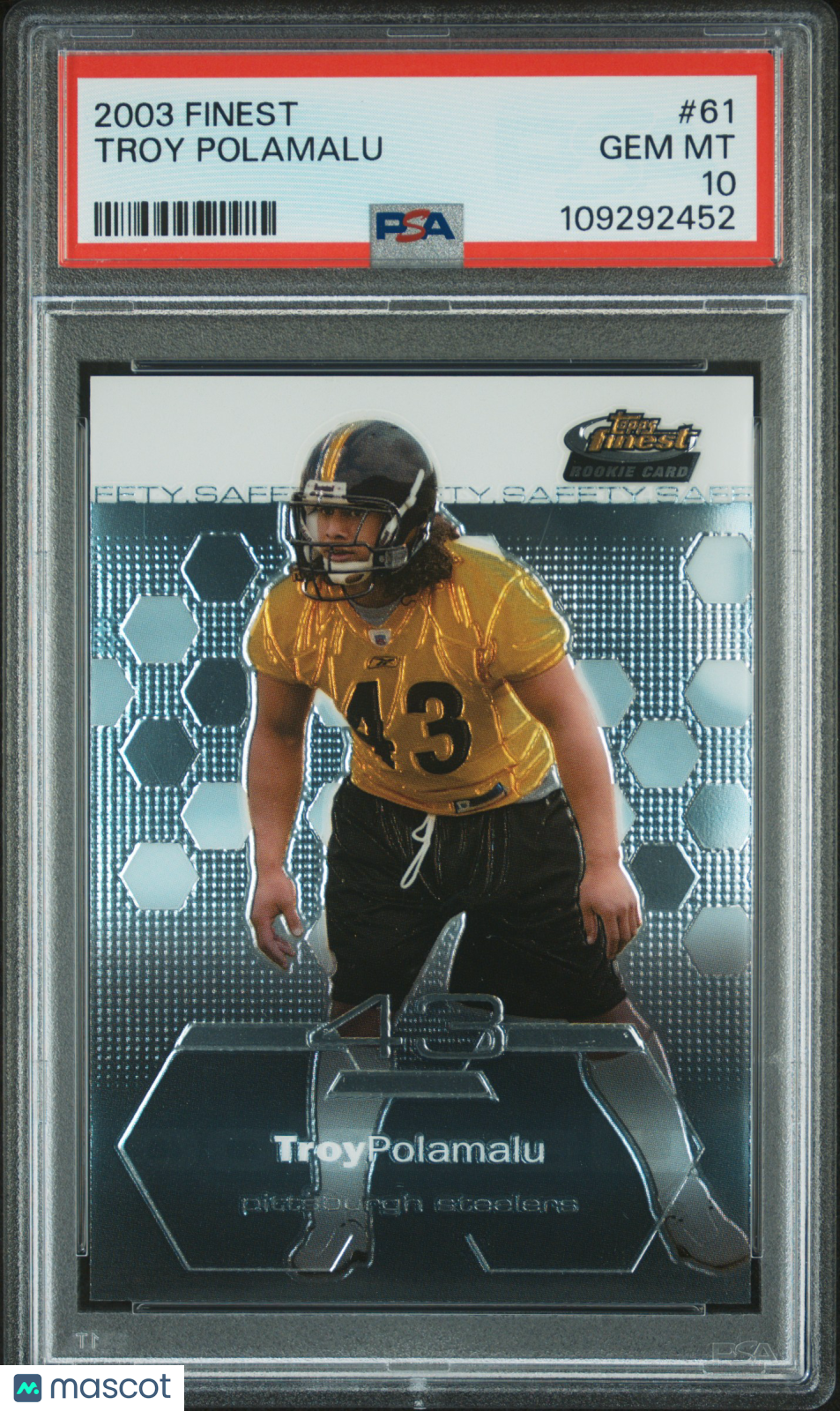 2003 Finest Troy Polamalu #61 PSA 10