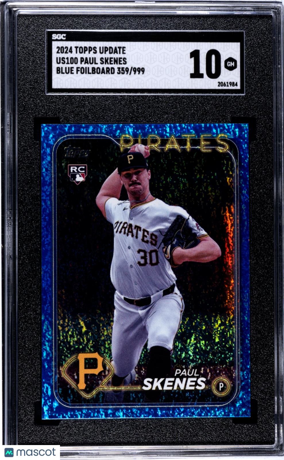 2024 Topps Update Paul Skenes #US100 Blue Foilboard SGC 10