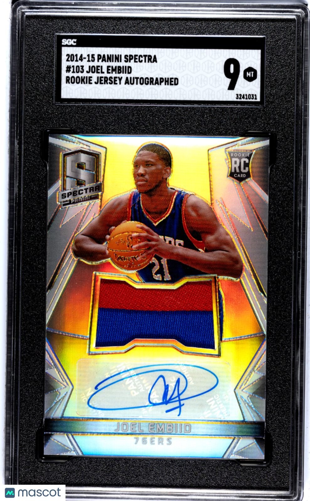 2014 Panini Spectra Joel Embiid #103 SGC 9