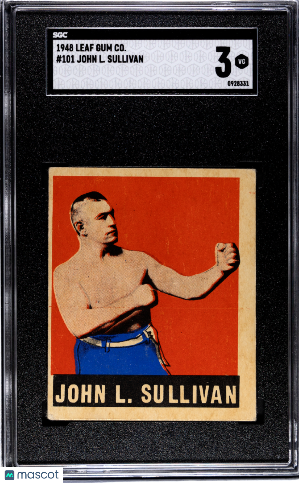 1948 Leaf Gum Co. John L. Sullivan #101 SGC 3