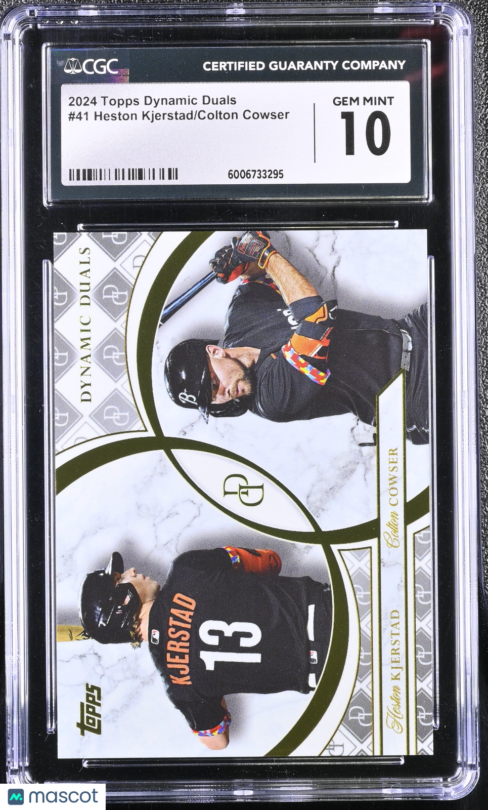 2024 Topps Dynamic Duals Heston Kjerstad/Colton Cowser #41 CGC 10