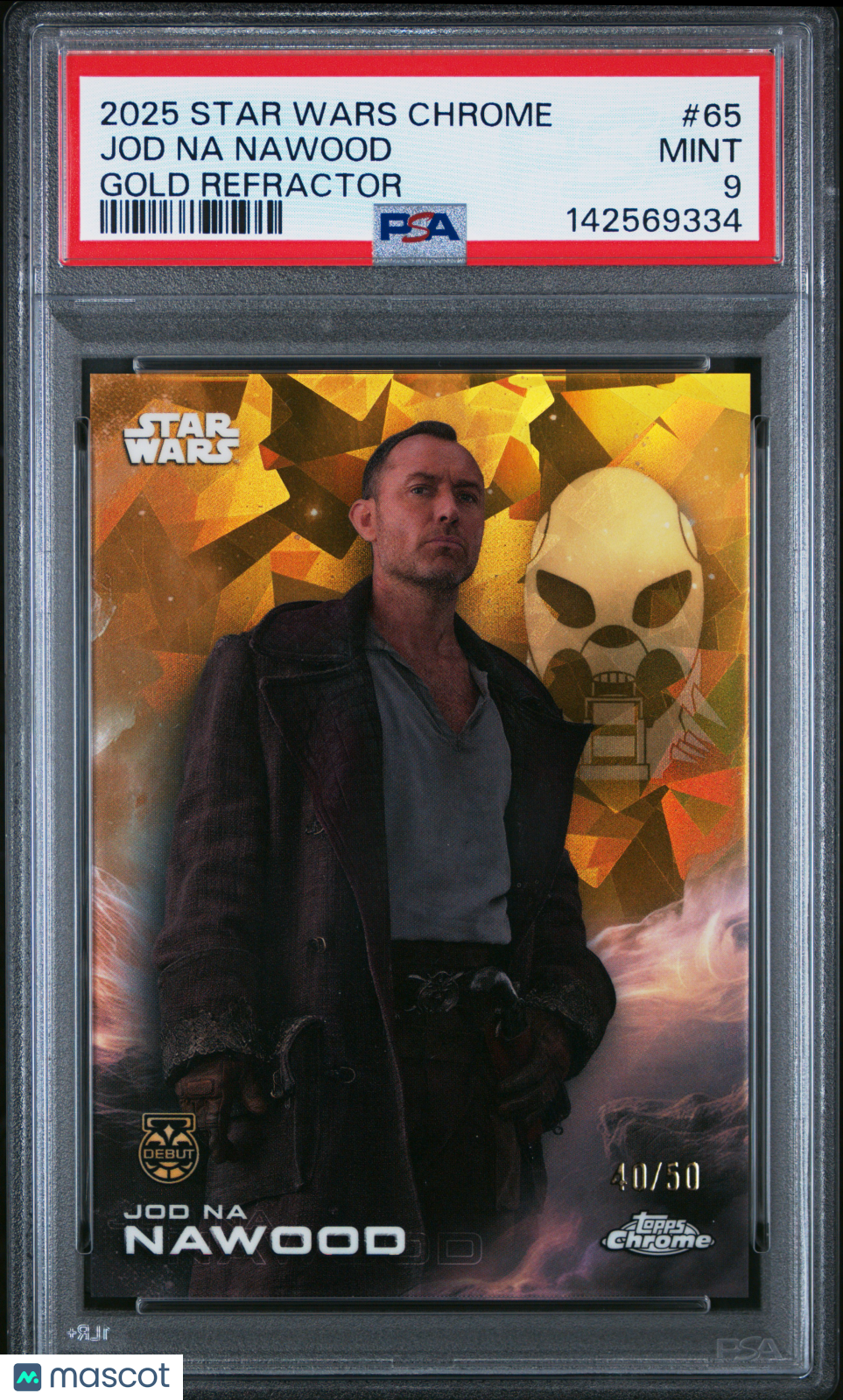 2025 Topps Chrome Star Wars Jod Na Nawood #65 PSA 9