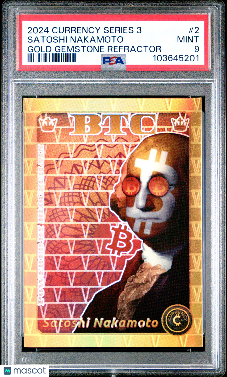 2024 Cardsmiths Currency Series 3 Satoshi Nakamoto #2 PSA 9
