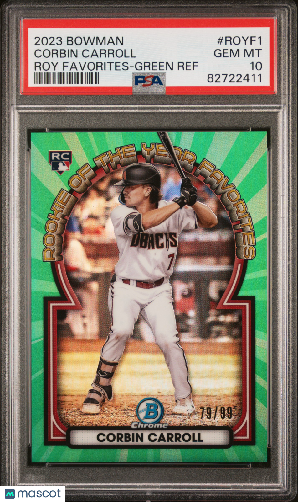 2023 Bowman Rookie Of The Year Favorites Corbin Carroll #ROYF1 PSA 10