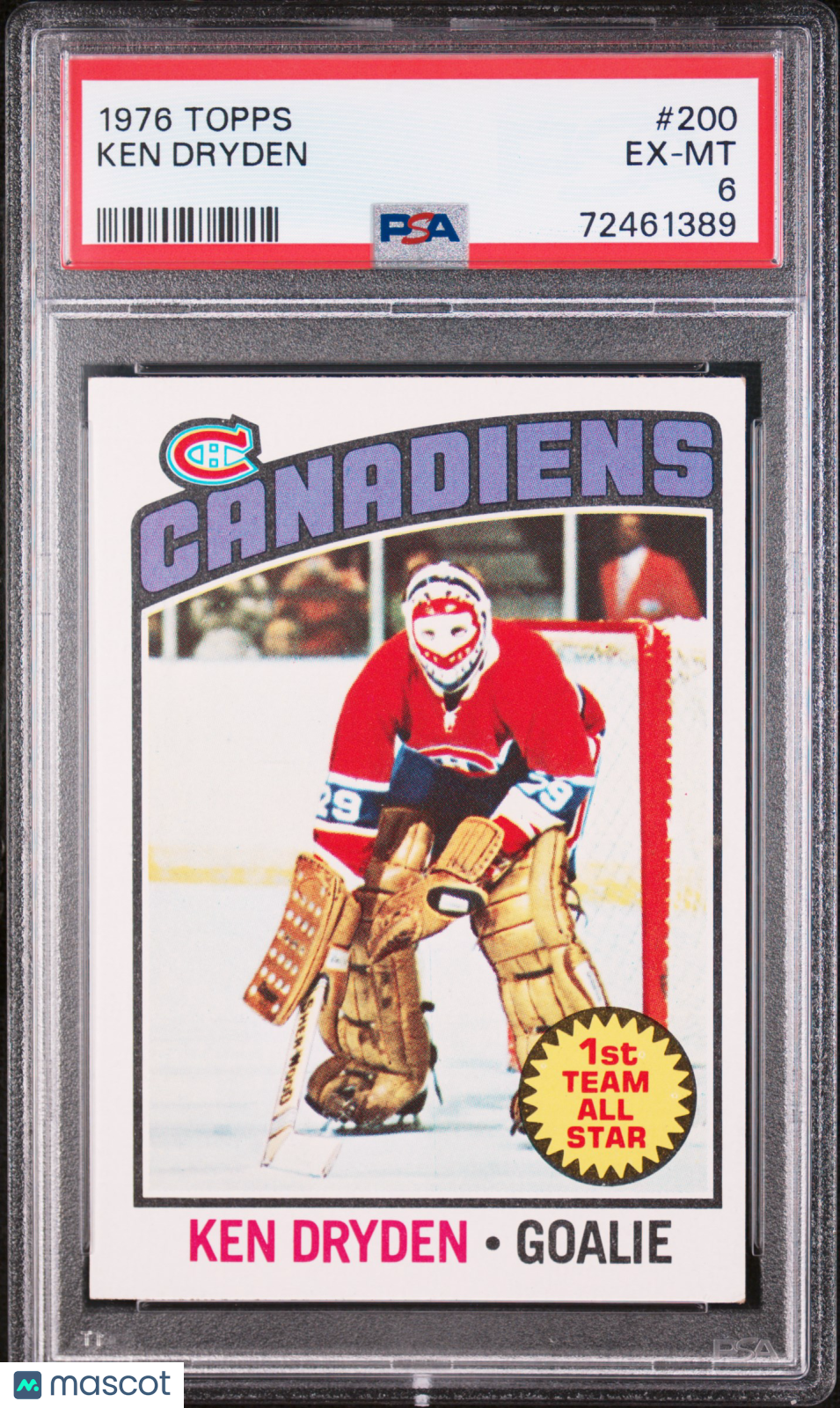 1976 Topps Ken Dryden #200 PSA 6