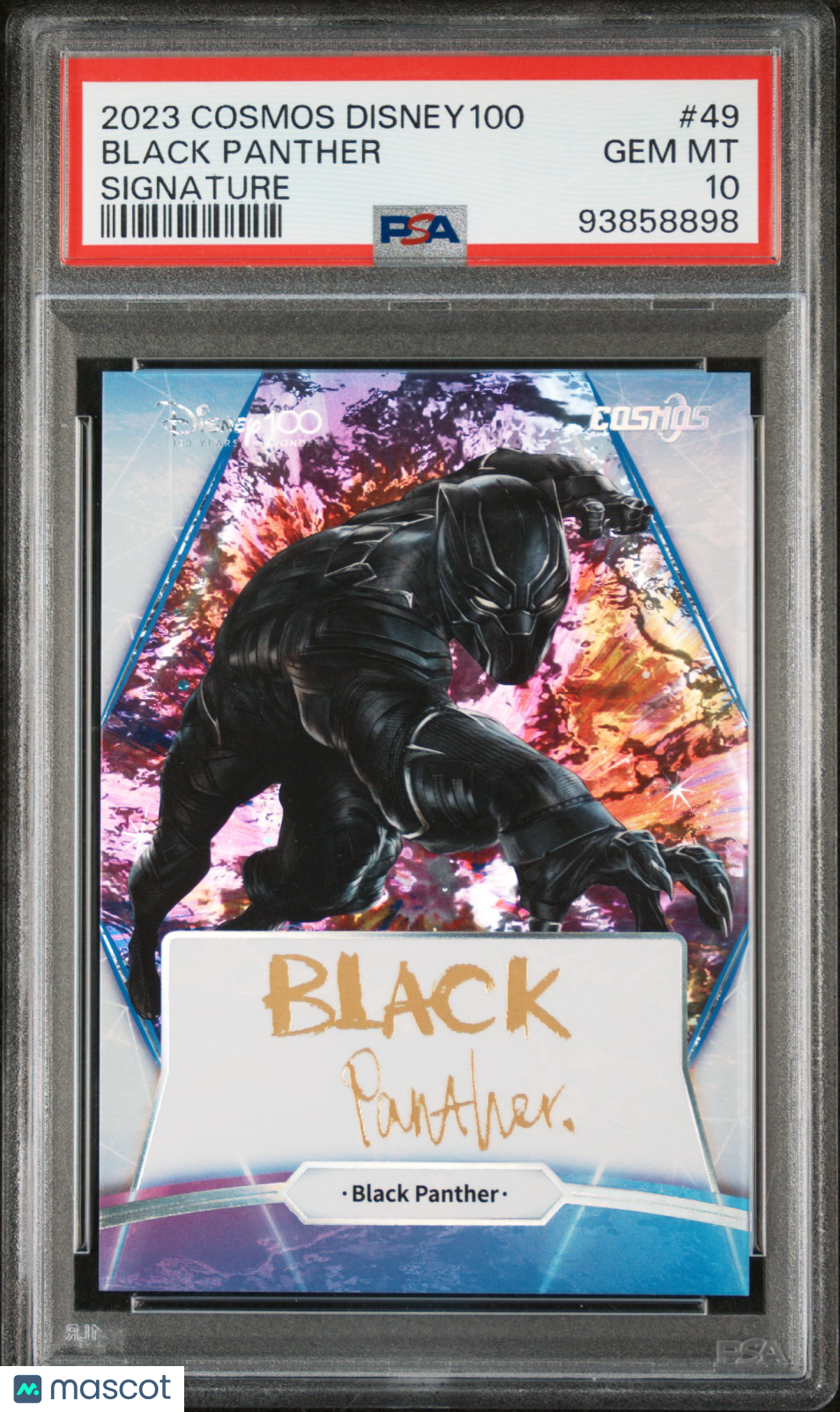 2023 Kakawow Cosmos Disney100 All-Star Signatures Black Panther #49 PSA 10