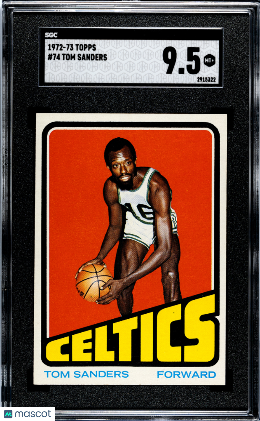 1972 Topps Tom Sanders #74 SGC 9.5