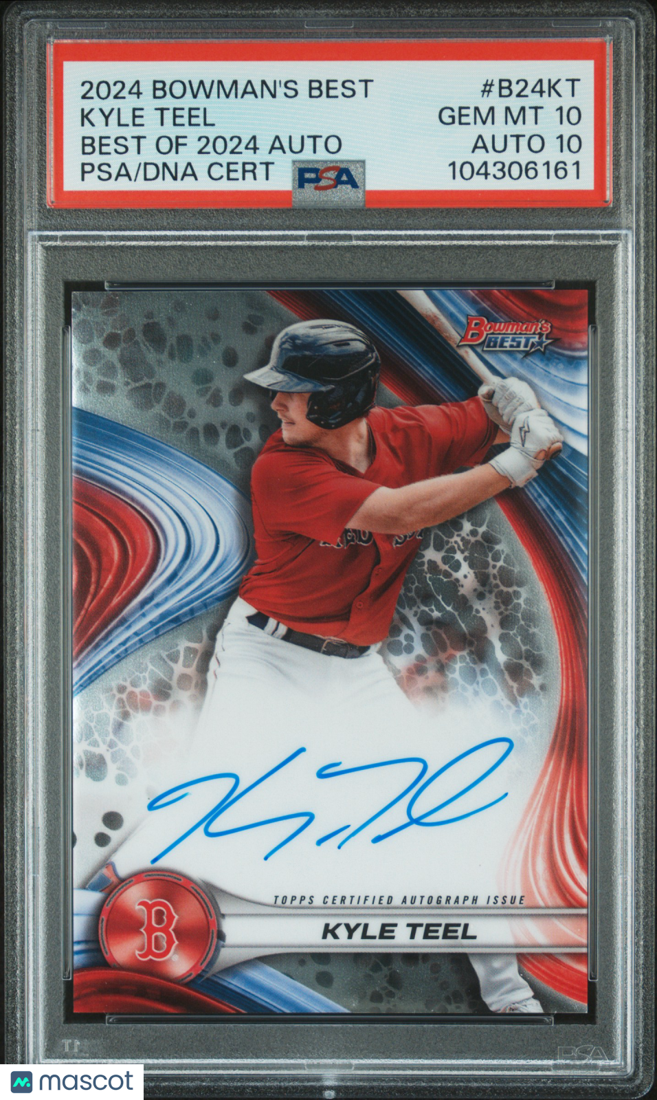 2024 Bowman's Best Best Of 2024 Autographs Kyle Teel #B24KT PSA 10