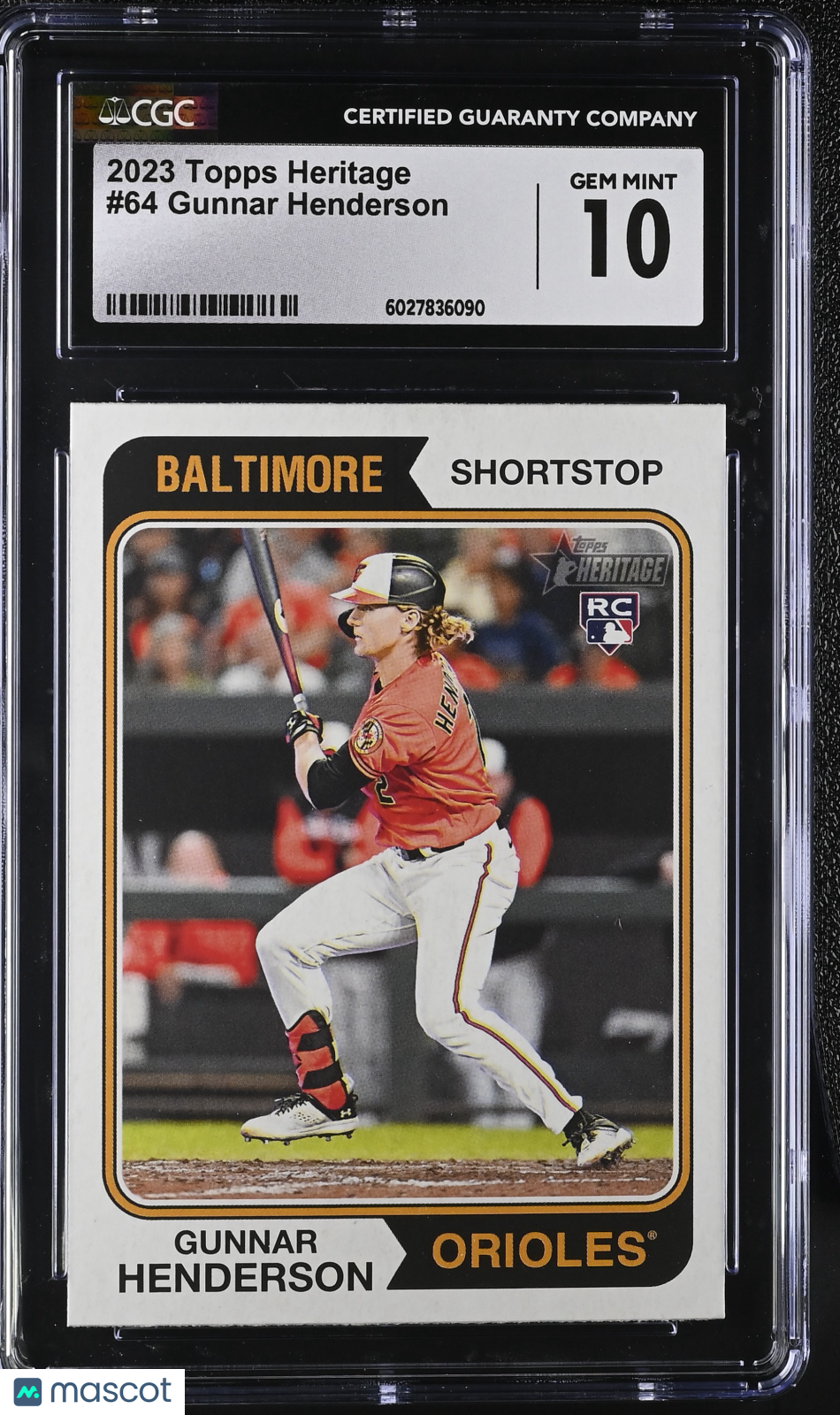 2023 Topps Heritage Gunnar Henderson #64 CGC 10
