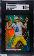 2023 Panini Phoenix Justin Herbert #FLA-25 Flame Throwers Green SGC 10