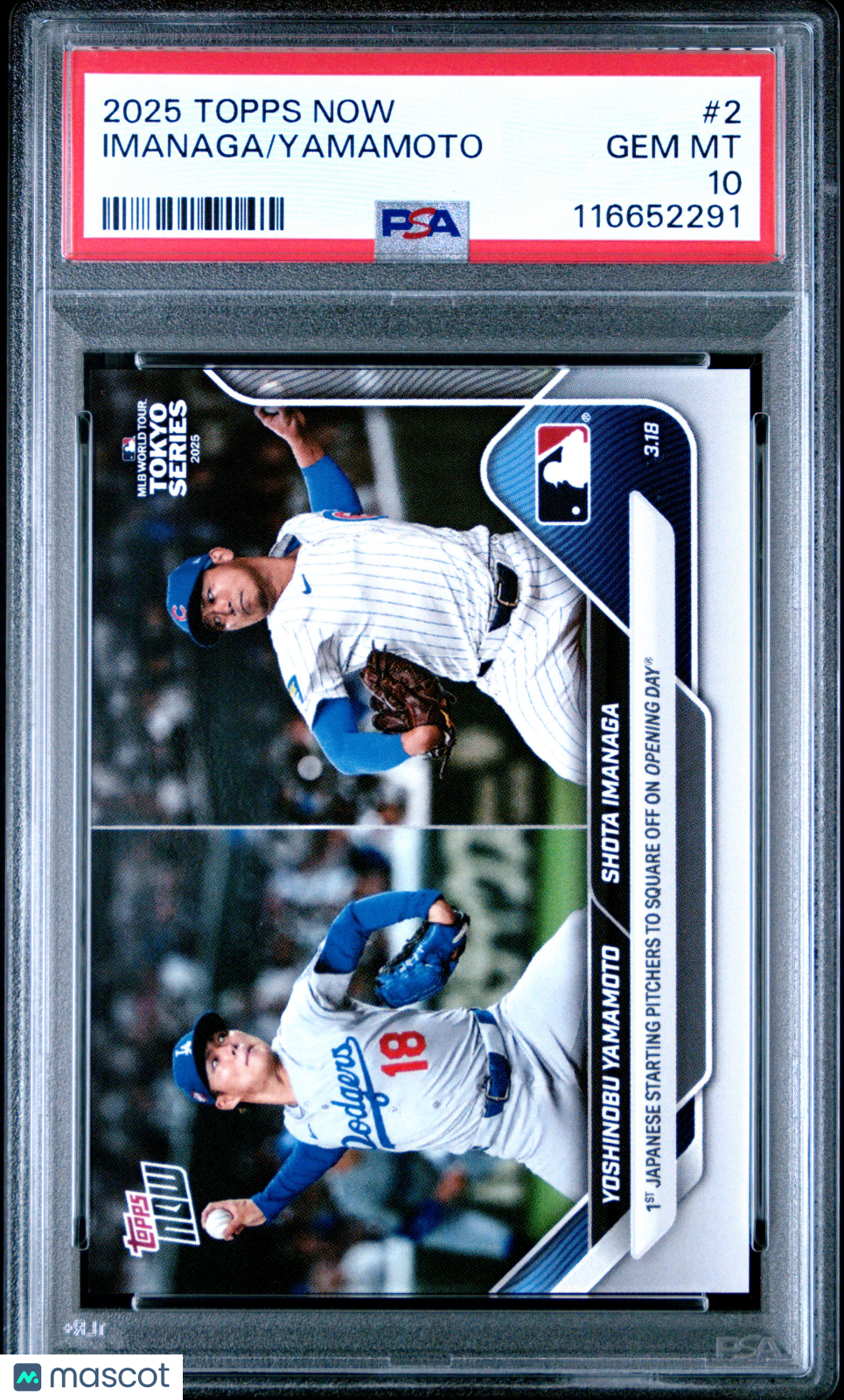2025 Topps Now Yamamoto Imanaga #2 PSA 10