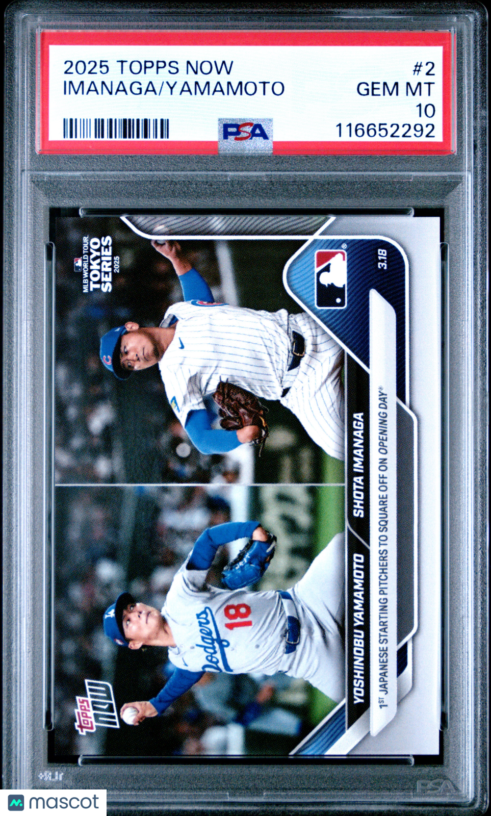 2025 Topps Now Yamamoto Imanaga #2 PSA 10