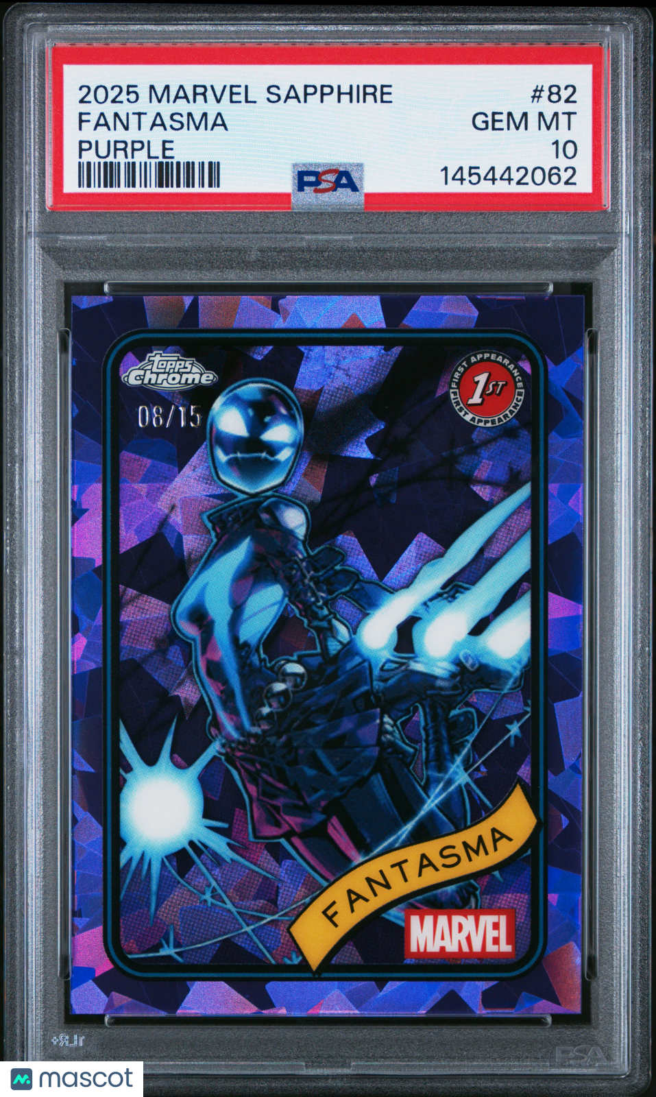 2025 Topps Chrome Marvel Sapphire Edition Fantasma #82 PSA 10