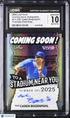 2025 Leaf Vivid Caden Bogenpohl #CA-CB1 Cool Gray Coming Soon! CGC 10 Auto 10