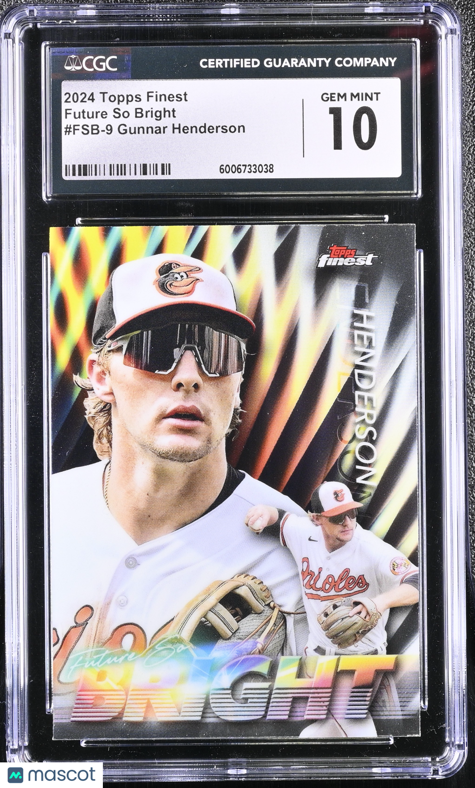 2024 Topps Finest Gunnar Henderson #FSB-9 Future So Bright CGC 10