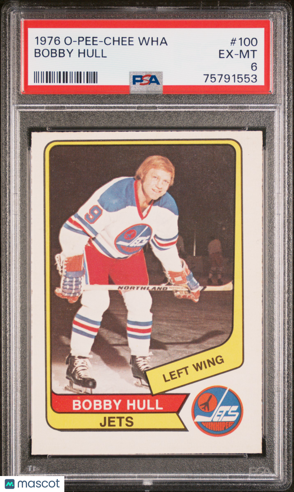 1976 O-Pee-Chee Wha Bobby Hull #100 PSA 6