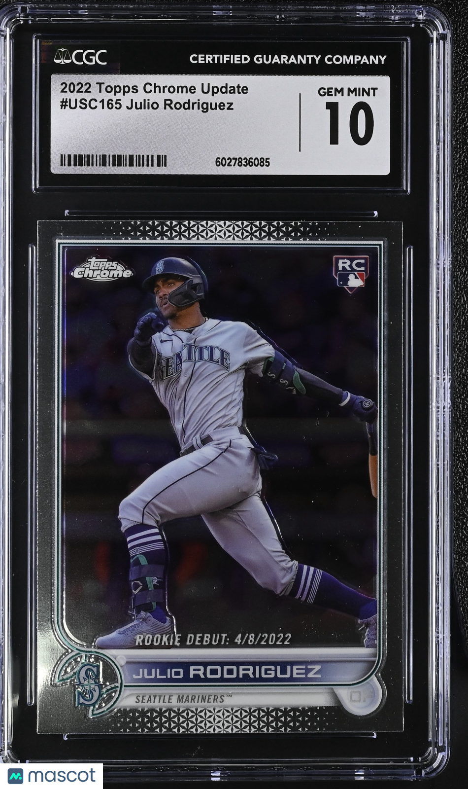 2022 Topps Chrome Update Julio Rodriguez #USC165 CGC 10