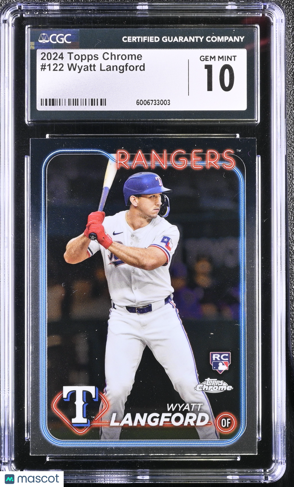 2024 Topps Chrome Wyatt Langford #122 CGC 10