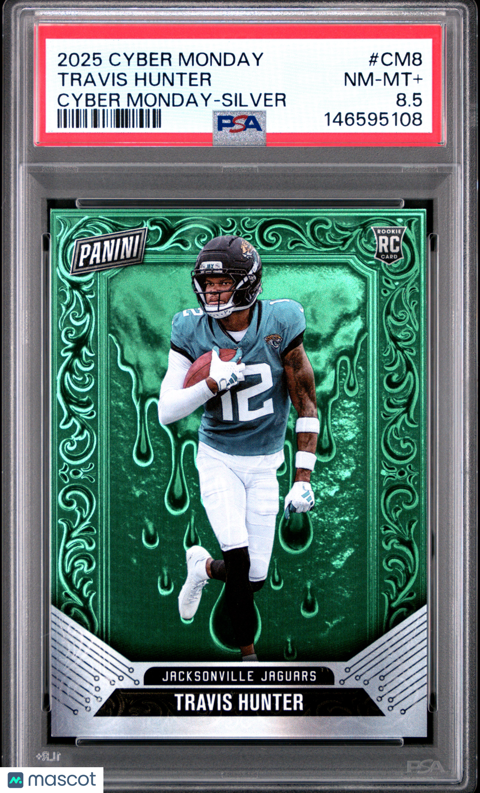 2025 Panini Cyber Monday Cyber Monday Travis Hunter #CM8 Silver PSA 8.5