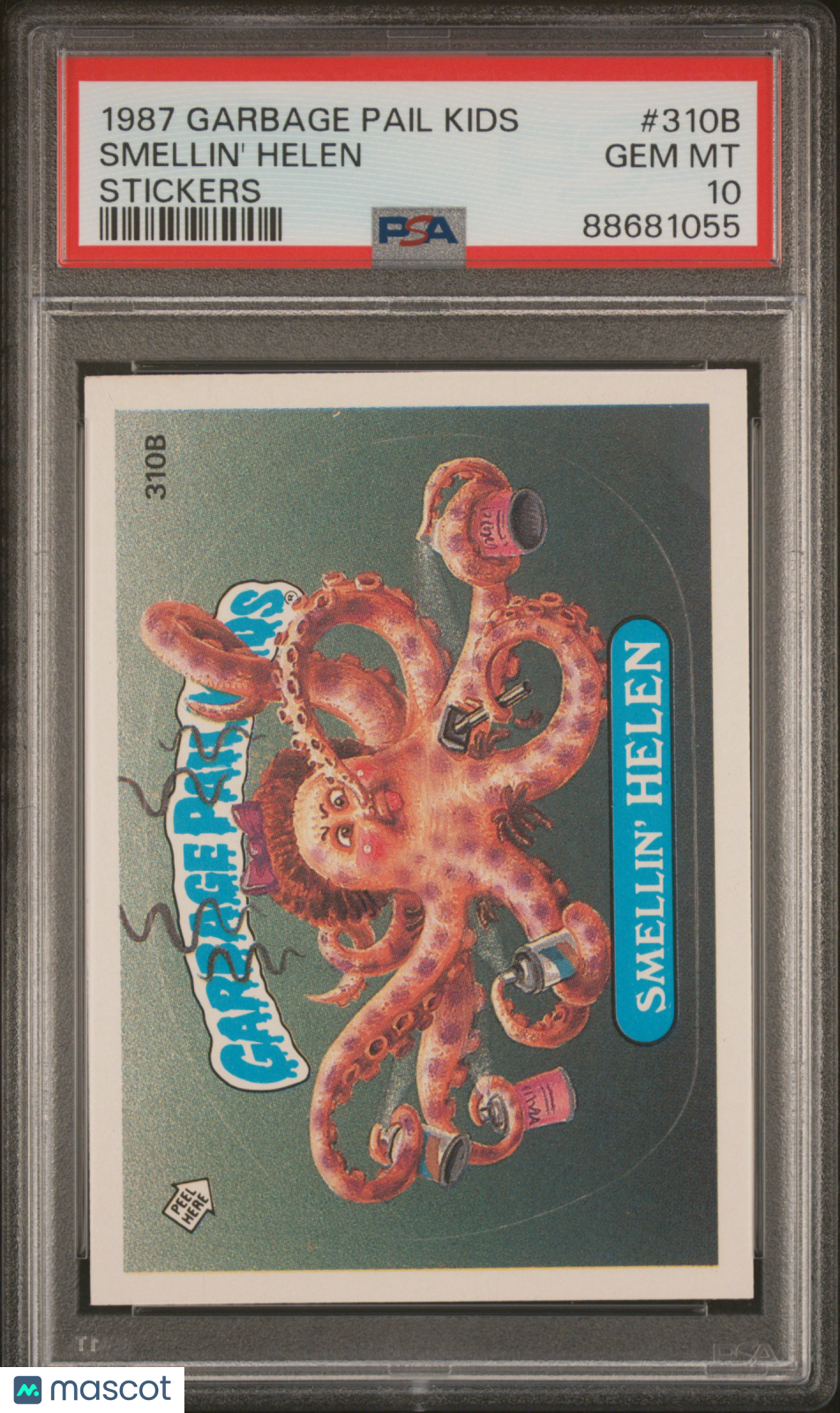 1987 Garbage Pail Kids Stickers Smellin' Helen #310B PSA 10
