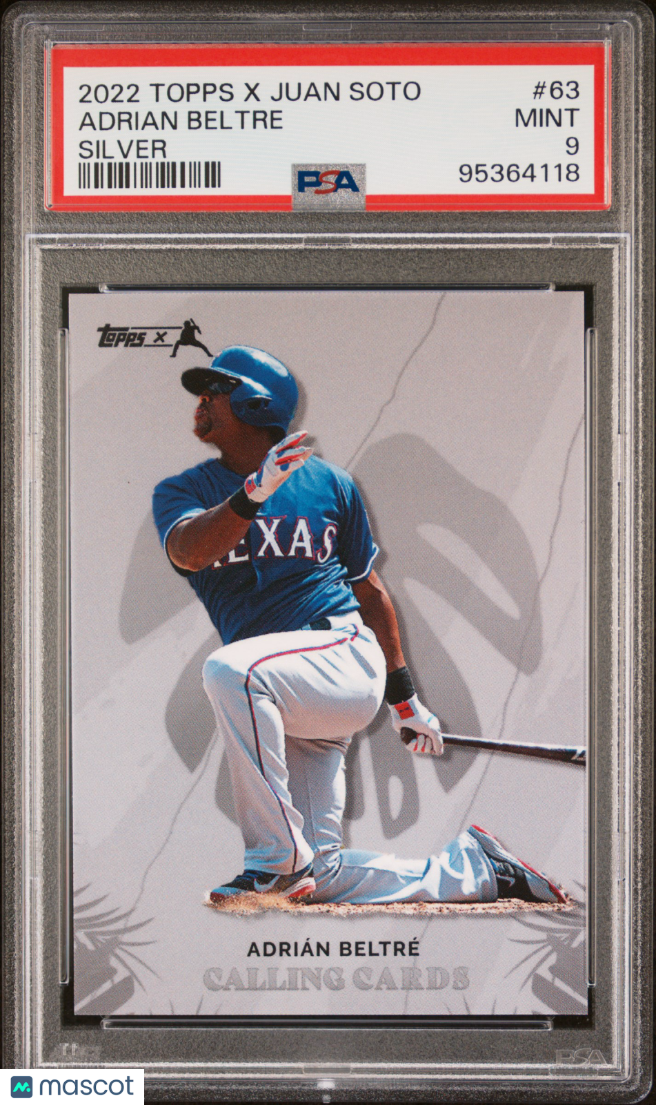 2022 Topps X Juan Soto Adrian Beltre #63 PSA 9