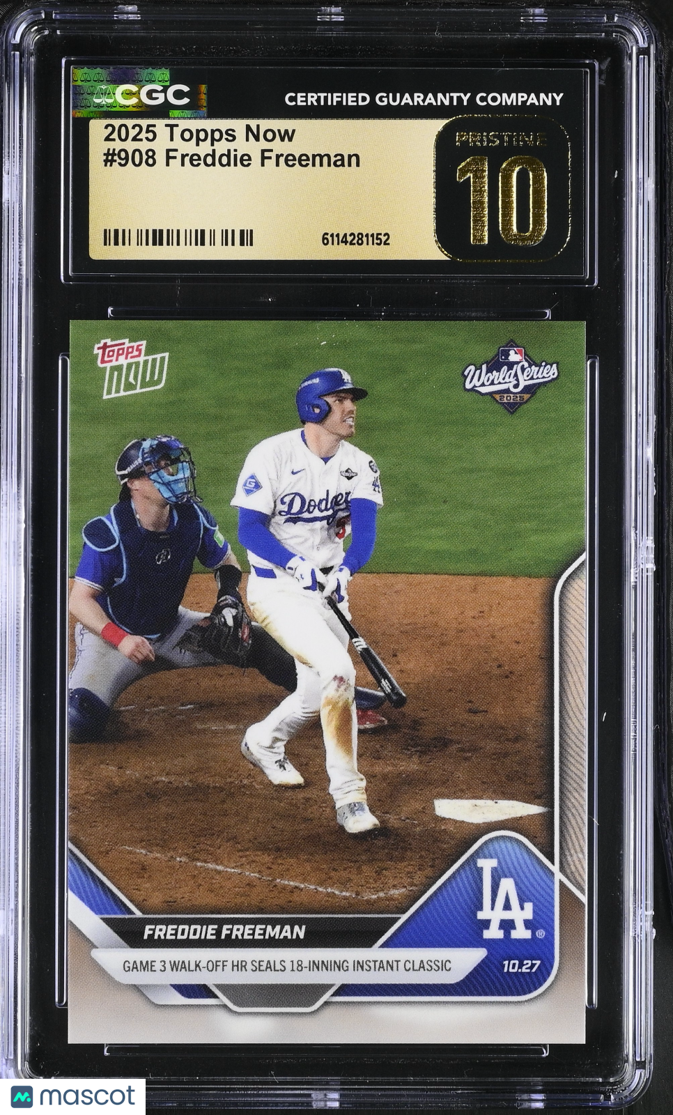 2025 Topps Now Freddie Freeman #908 CGC 10