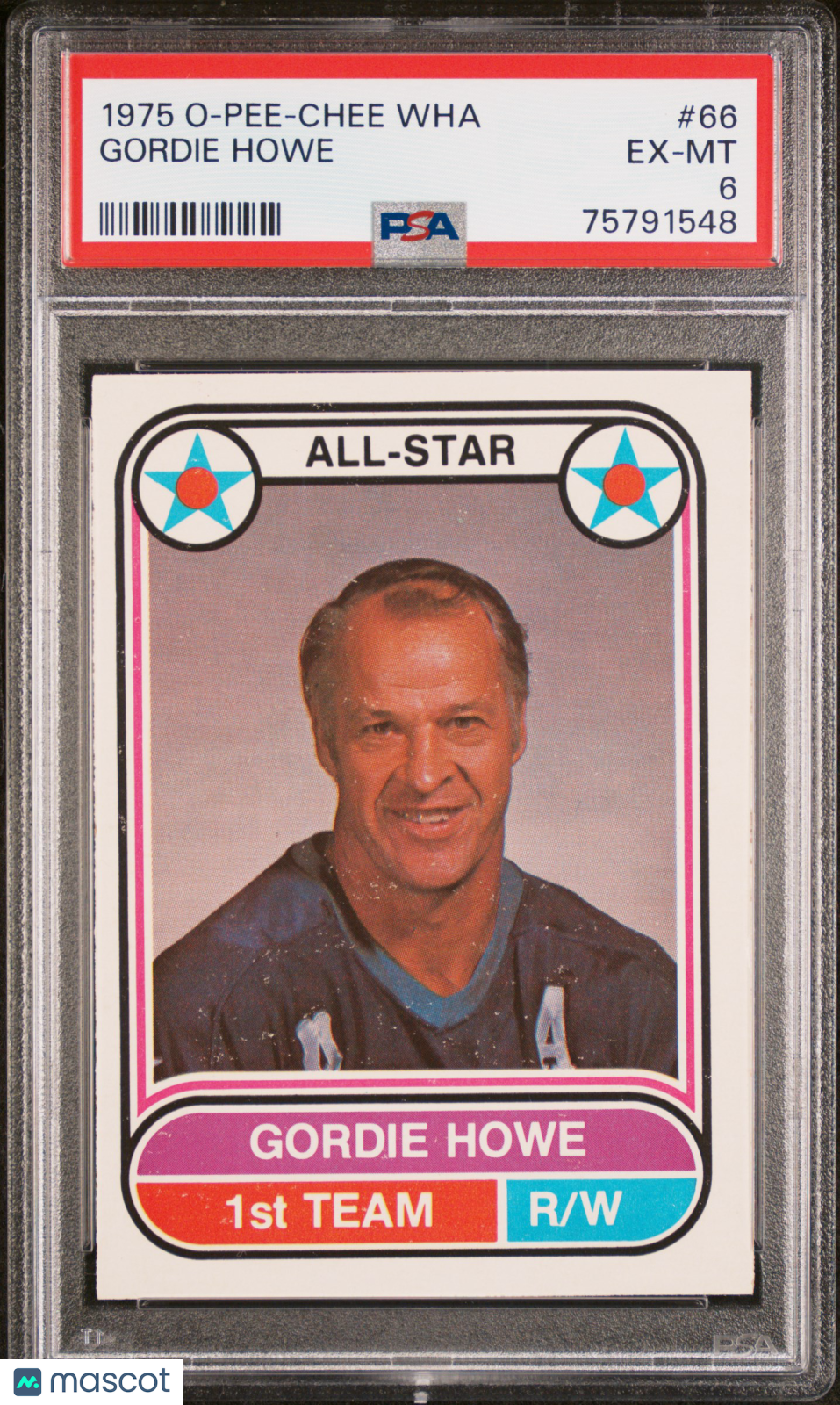 1975 O-Pee-Chee Wha Gordie Howe #66 PSA 6