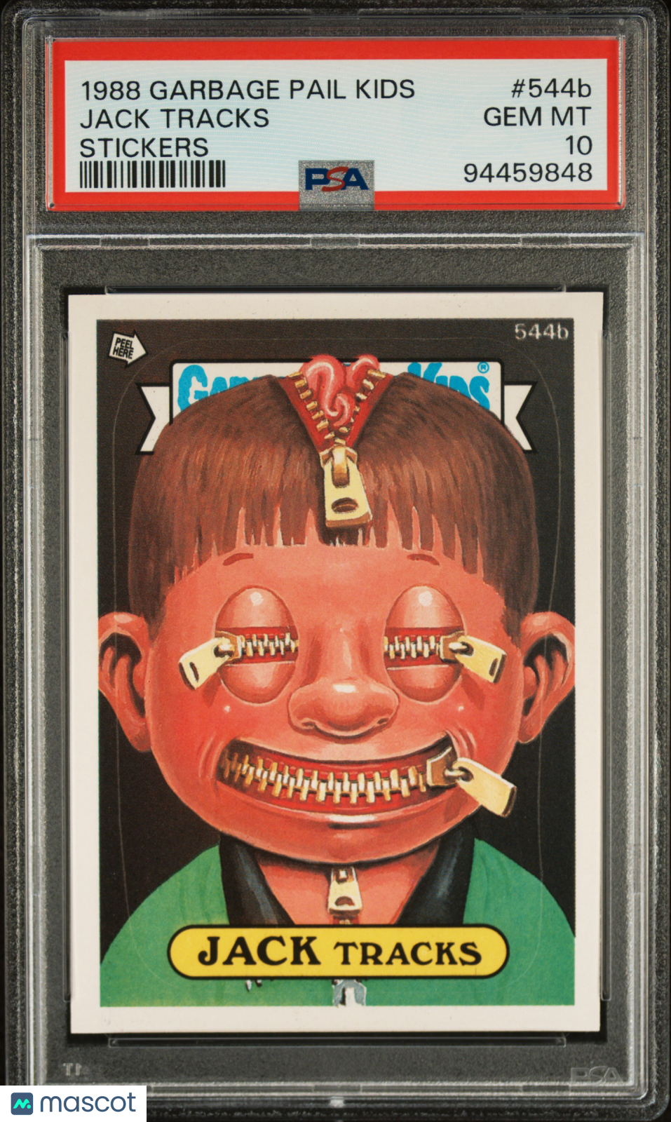 1988 Garbage Pail Kids Stickers Jack Tracks #544b PSA 10