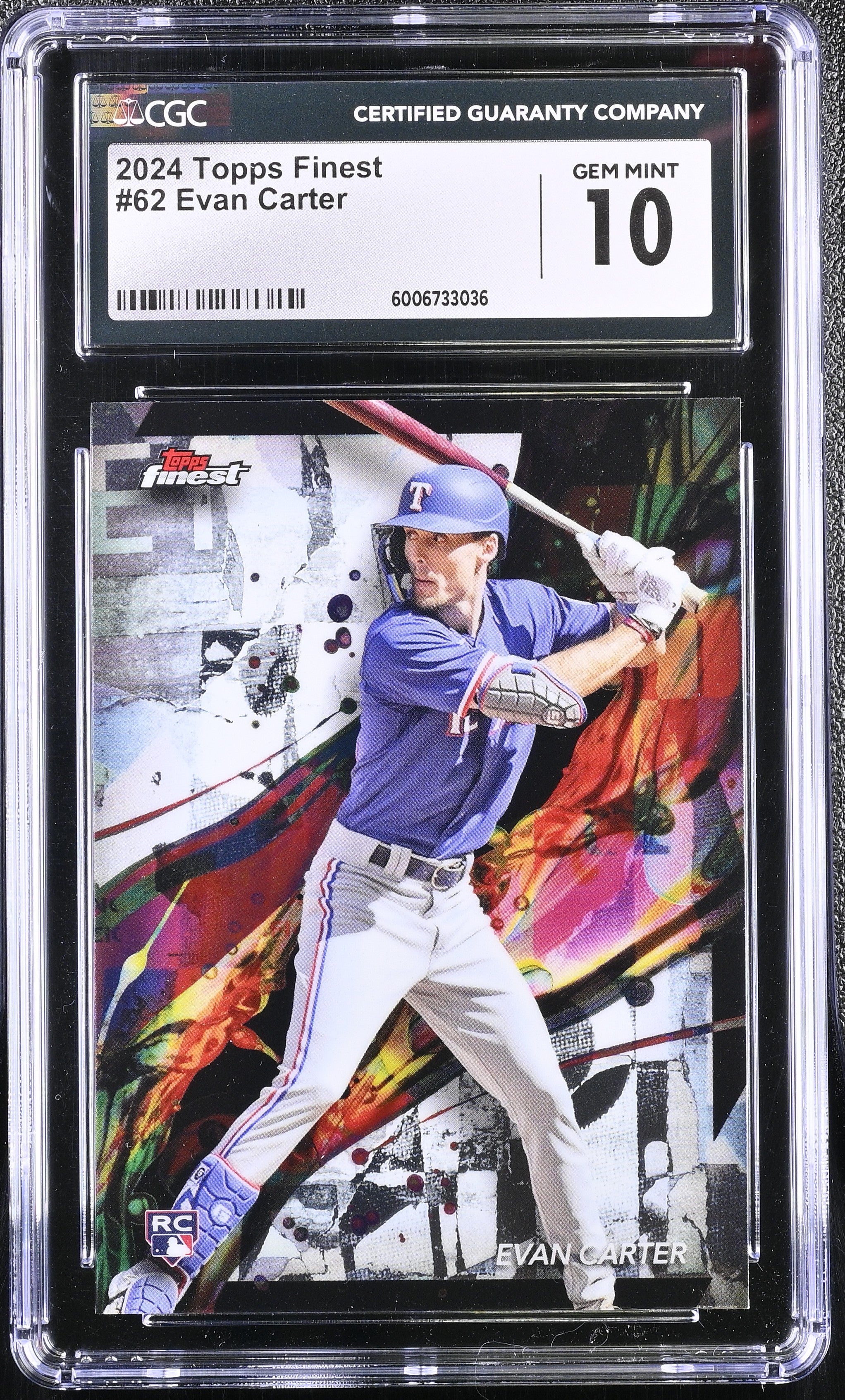 2024 Topps Finest Evan Carter #62 CGC 10