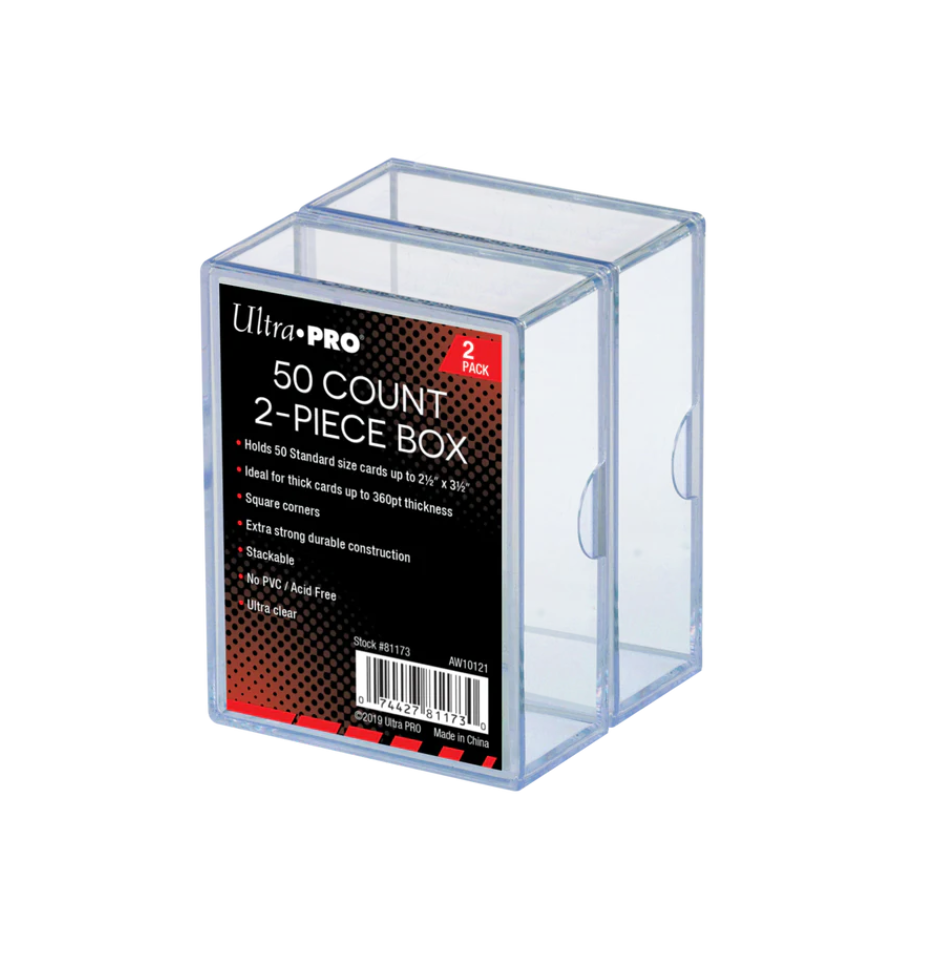 Ultra Pro 2-Piece 50-Count Clear Card Boxes (2 Pack)